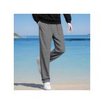 Berrykey Men's Casual Trend Loose Straight Leg Long Pants Thin Matching Bunched Sweatpants