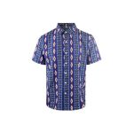Berrykey Men's Hawaiian Ink Print Bottom-down Beach Short Sleeve T-Shirt Casual Tops