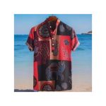 Berrykey Mens Vintage Patterned Casual Short Sleeve Beach Shirts
