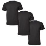 Black 3-Pack Round Neck Heavy Duty T-shirts