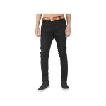 Black Soft Khaki Trouser Stretch Slim Fit Casual - Black