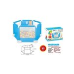 Blue Playpen Playground Child Safety Fence + 30 Playballs