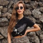 BLWOENS T Shirts For Women Graphic Tees T-Shirts Cute Fit Tshirts -Black