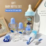 BPA Free Baby Feeding Gift Set - 3 Bottles Teether Feeder Brush 6 Nipples 0-3Y