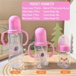 BPA Free Baby Feeding Gift Set - 3 Bottles Teether Feeder Brush 6 Nipples 0-3Y