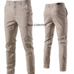 Brown Soft Khaki Trouser Stretch Slim Fit Casual