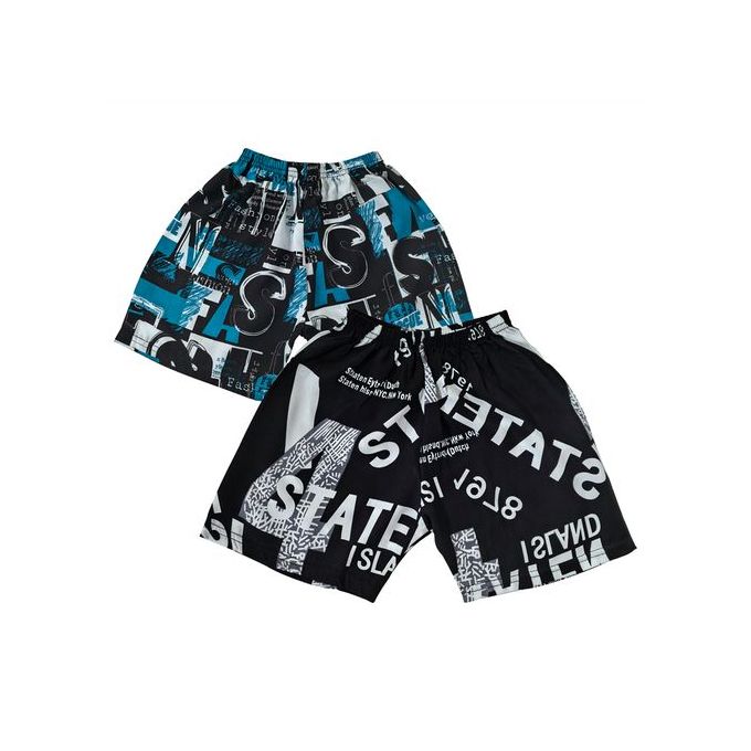 camiwind 2-in-1 Boy's Casual Letters Board Shorts