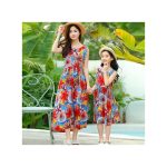 camiwind Children Girls' Summer Breathable Sleeveless Dresses-Red