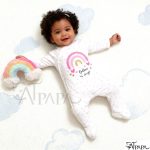 Catpapa 0-12Months Baby Girls Letter Print Bodysuit