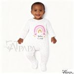 Catpapa 0-12Months Baby Girls Letter Print Bodysuit