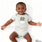 Catpapa 0-18Months Baby Boys Cartoon Print Bodysuit