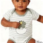 Catpapa 0-18Months Baby Boys Cartoon Print Bodysuit