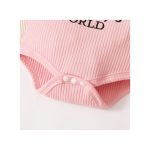 Catpapa 0-18Months Baby Girl Summer Ribbed Bodysuit Floral Pants Set