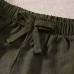 Catpapa 0-2 years baby green short-sleeved two-piece set, suitable for parties, outdoor activities, comfortable and cool, easy to clean