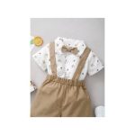Catpapa 0-24 Months Baby Boy Animal Print Shirt +Starp Pants 2PCS