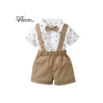 Catpapa 0-24 Months Baby Boy Animal Print Shirt +Starp Pants 2PCS