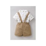 Catpapa 0-24 Months Baby Boy Animal Print Shirt +Starp Pants 2PCS