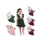 Catpapa 0-24 Months Baby Girl Floarl Bodysuit With Skirt Fashion Daily Wear