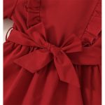 Catpapa 0-2Years Baby Girls Long Sleeve Dress Solid Color