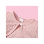 Catpapa 0-3 Years Kid Girl 2PCS Solid Color Ribbed Overcoat With Floral Sleeveless Dress