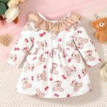 Catpapa 0-3Years Newborn&Toddler Kids&Baby Girl Floral Long Sleeve Dress Clothes