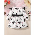 Catpapa 0-3Years Newborn&Toddler Kids&Baby Girl Panda Dress Long Sleeve Clothes