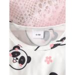 Catpapa 0-3Years Newborn&Toddler Kids&Baby Girl Panda Dress Long Sleeve Clothes
