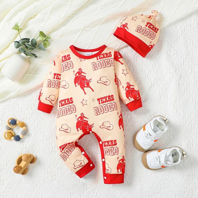 Catpapa 1-18Months Baby Boys Long Sleeve Romper With Hat