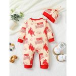 Catpapa 1-18Months Baby Boys Long Sleeve Romper With Hat
