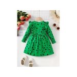 Catpapa 1-3Years Baby Girls Long SLeeve Dress Flounce Dress