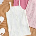 Catpapa 1-3Years Baby Girls Solid Color Tank Tops-white