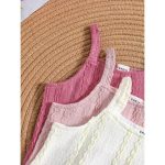 Catpapa 1-3Years Baby Girls Solid Color Tank Tops-white