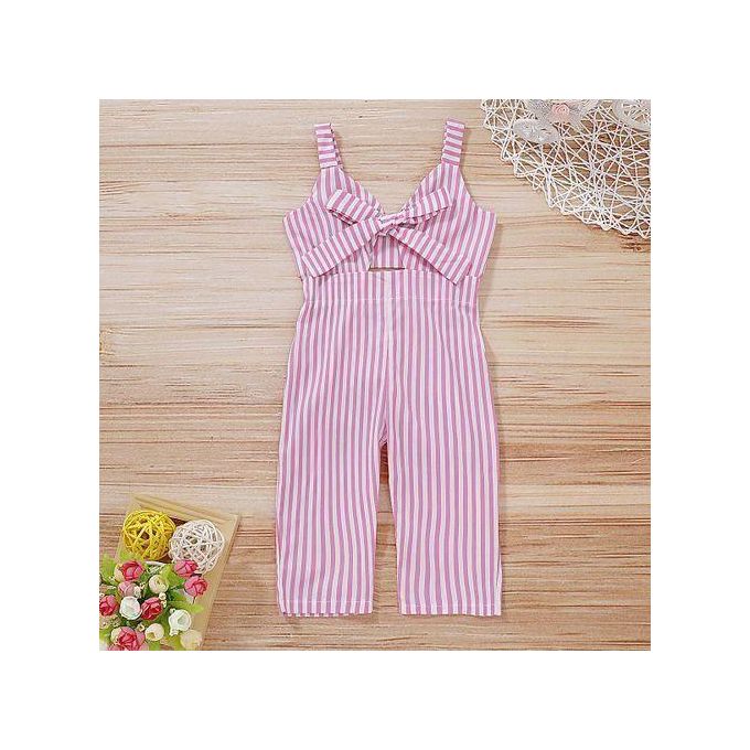 Catpapa 1-4Years Baby Girls Stripe Rompers Summer Wear