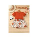 Catpapa 1-6 Years Kids Girl 2PCS Puff Sleeve Top Floral Dresses