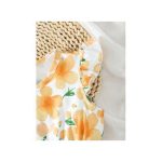 Catpapa 1-6Years Kid Girl 2pcs Set Sleeveless Solid And Floral Dress