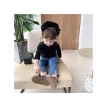 Catpapa 1-6Yerars Baby Girls Lace Solid Color Tees