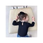 Catpapa 1-6Yerars Baby Girls Lace Solid Color Tees