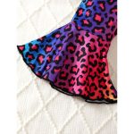 Catpapa 2-Piece Spring/Fall Outfit for Baby Girls 0-3 Years - Letter Print Long-Sleeve Top & Leopard All-Over Print Flared Pants