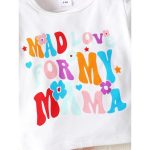 Catpapa 2-Piece Spring/Fall Outfit for Baby Girls 0-3 Years - Letter Print Long-Sleeve Top & Leopard All-Over Print Flared Pants