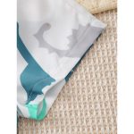 Catpapa 2-Piece Summer Loungewear Set for Baby Boys 3-24 Months - Cartoon Dortinosaur Print Round Neck Sh-Sleeve Top & Shorts