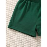 Catpapa 2-Piece Summer Outfit for Baby Boys 0-3 Years - Pineapple Print Round Neck Short-Sleeve T-Shirt & Solid Color Casual Shorts