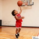 Catpapa 2 pieces of sports outfits for boys aged 3-8, stylish and cool, suitable for sports competitions-red clothes + black numbers