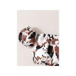 Catpapa 2PCS 0-4 Years Kid Girl Off Shoulder Bubble Sleeve Top With Corduroy Skirt