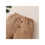 Catpapa 3-24 Months Baby Boy Summer Plain Color Cotton Clothes Set