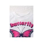 Catpapa 3-24 Months Baby Girl Butterfly Print T-shirt With Shorts