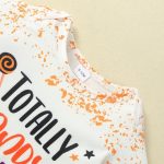 Catpapa 3-24Months Baby Girls Long Sleeved Shirt With Bell-bottoms And Hat Letter Printing