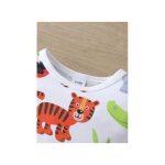 Catpapa 6-18Months Baby Boys Cartoon Printing Short Sleeve Bodysuit