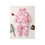 Catpapa 6-24Months Baby Girls Santa Claus Print Romper With Headband