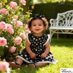 Catpapa Baby Girls Dress With White Lace + Headband Daisy Printing