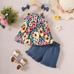 Catpapa Baby Girls' Pink Cotton Dress - Cute Sleeveless Sundress 0-3 Years Photo-Ready Outfit